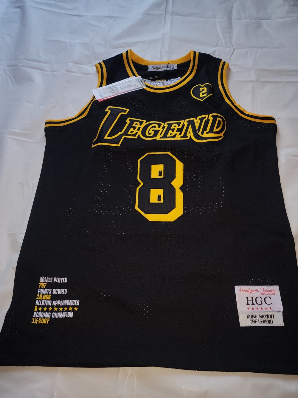 NOSTALGIA MEN'S LEGENG MAMBA KOBE BRYANT #8 BASKETBALL JERSEY BLACK SIZE SMALL